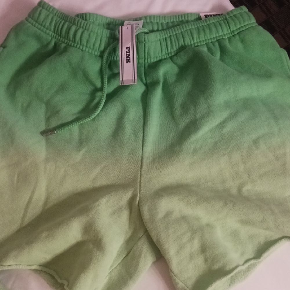 PINK Victoria's Secret Green Ombre Athletic Shorts